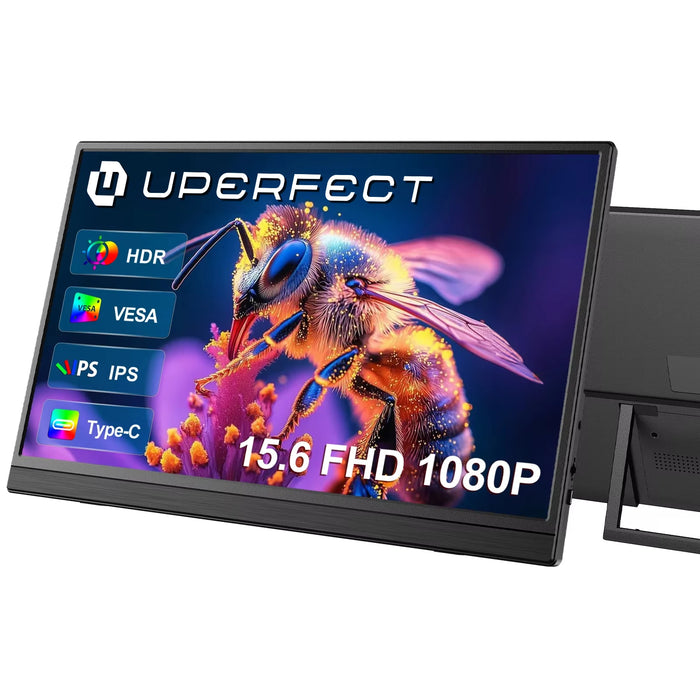 UPERFECT15.6 pouces 1080P moniteur portable de jeux ordinateur portable IPS affichage deuxième externe avec le type C Mi