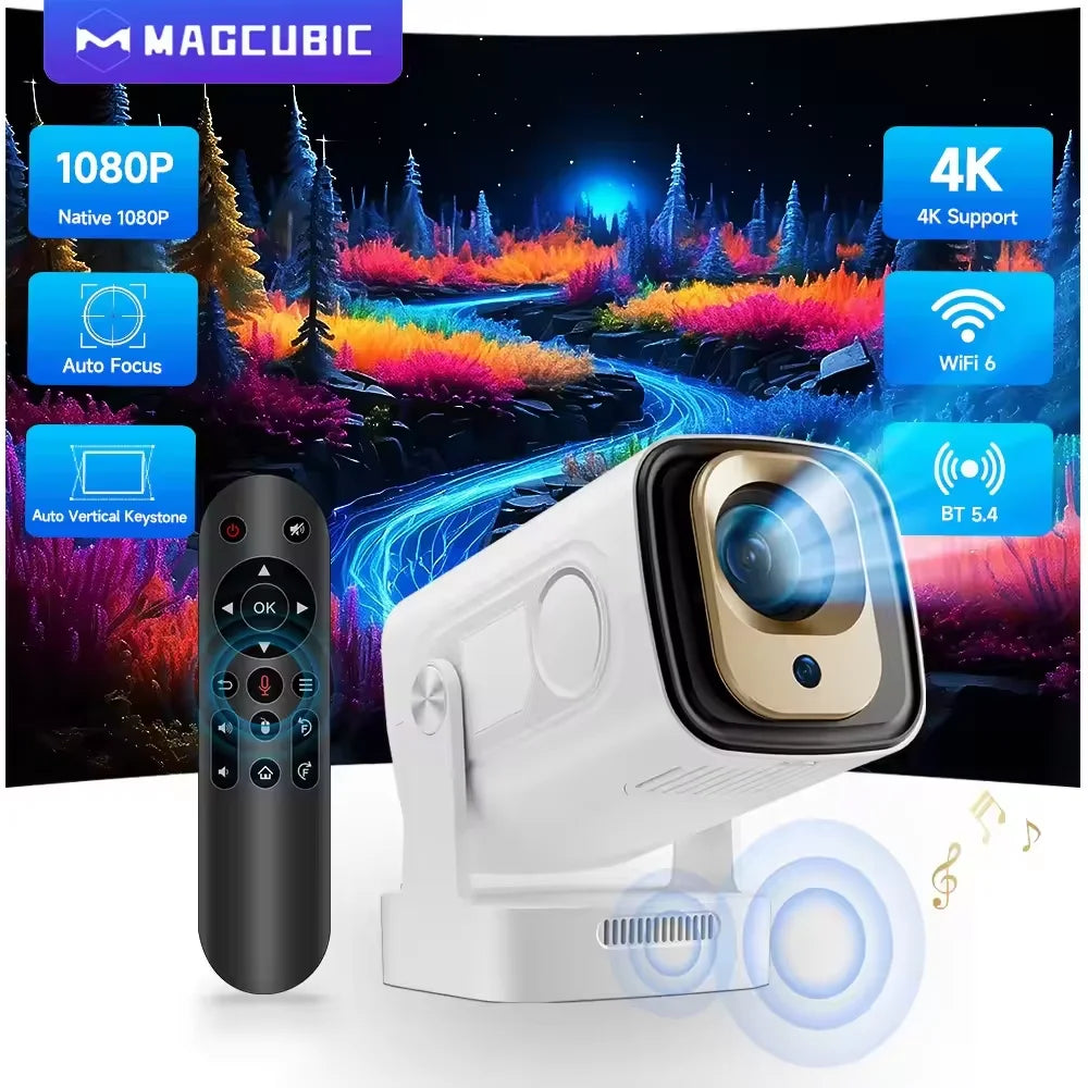 Projecteur de cinéma domestique et extérieur Magcubic HY310, projecteur 4K, mise au point automatique, projecteur natif