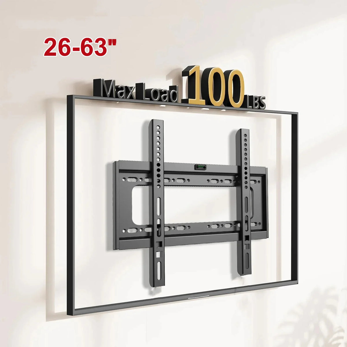 Support de montage mural TV universel pour la plupart des supports TV Plasma LED 25-63 pouces Max VESA 400X400mm 50kg ga