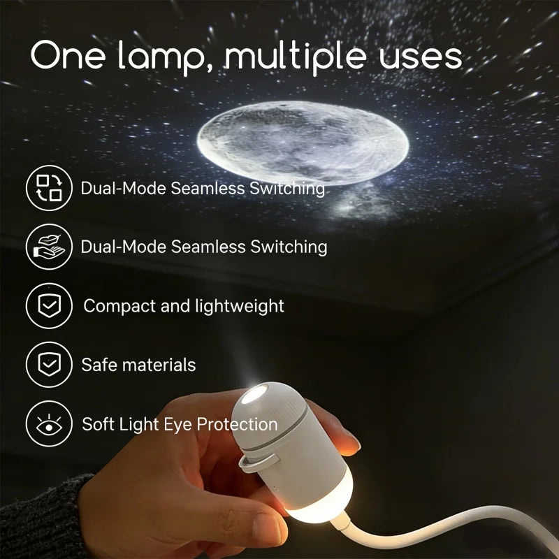 Lampe LED rechargeable effet coucher de soleil, décoration murale, 3 modes, projecteur ciel étoilé, veilleuse, chargemen