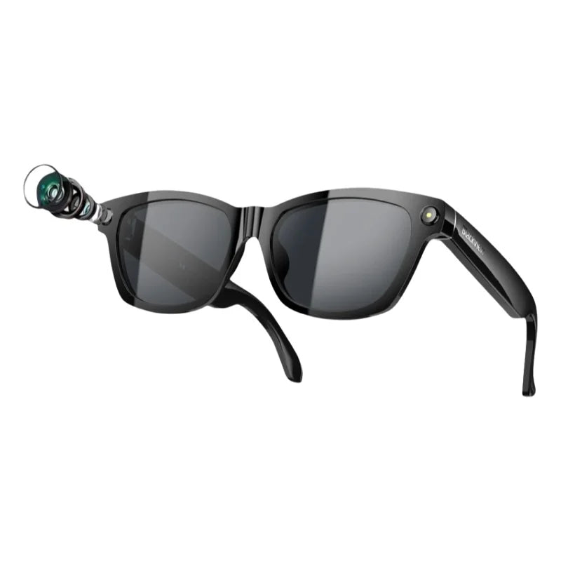 Lunettes de tir intelligentes Blackview BV100 AI avec caméra 2K HD 800W pixels, appels Bluetooth, assistant vocal, compa