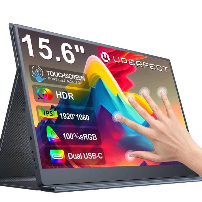 Uperfect 15,6 pouces tactile portable moniteur Gaming 1920 * 1080p 300cd / m2 Extended PC moniteur soins oculaires USB t