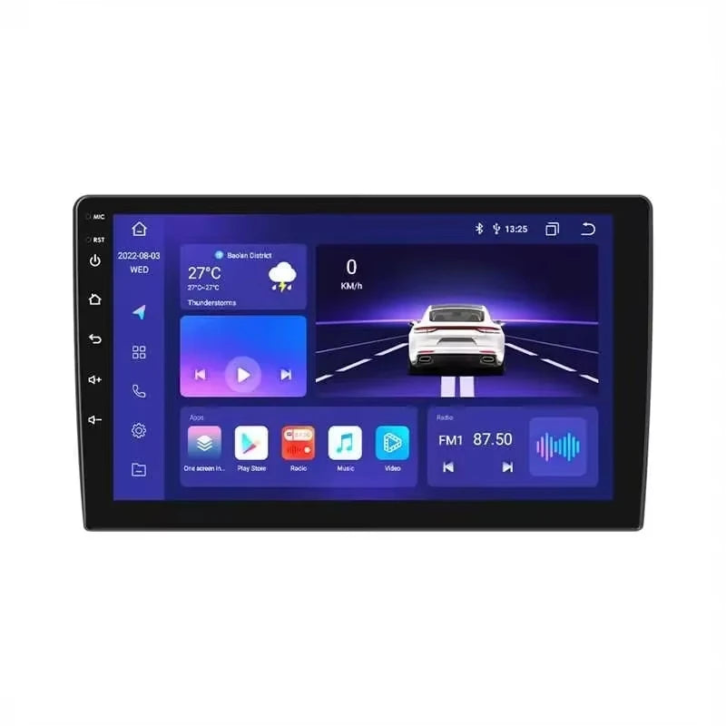 Autoradio Android universel Hizpo 2Din 9 pouces, lecteur multimédia intelligent, CarPlay sans fil, RDS, DSP, navigation
