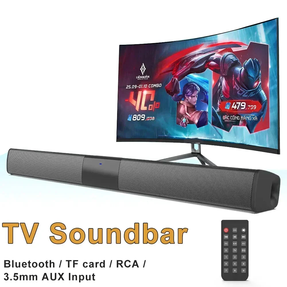 Barre De son caisson De basses sans fil pour TV haut-parleur Bluetooth barre De son boîte Radio De musique FM grande Boc