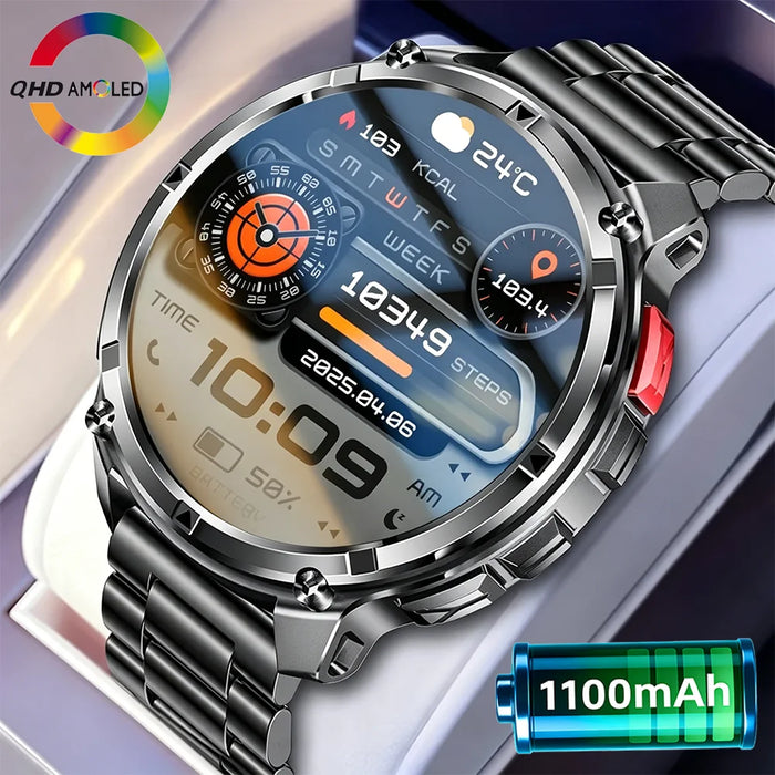 Nouvelle montre connectée T-REX3 Ultra avec batterie 1100mAh, étanche 10ATM, GPS, boussole, lampe de poche, écran AMOLED