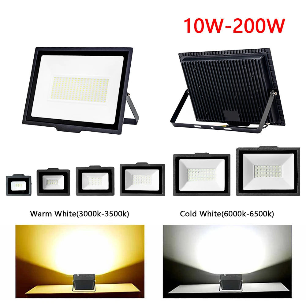 LED projecteur 10W 20W 30W 50W 100W 150W 200W LED projecteur extérieur IP67 LED étanche projecteur jardin carré réverbèr