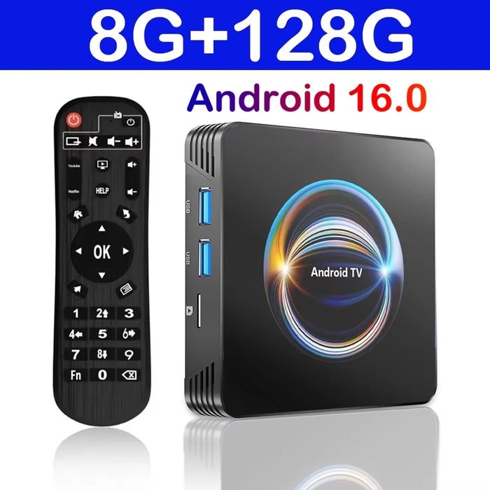 X66 TV Box Android 16 ATV RK3528 Quad Core 5G double Wifi 8K 4K lecteur multimédia Wifi6 TB 6.0 Ram 8GB Rom 32GB 64GB 12