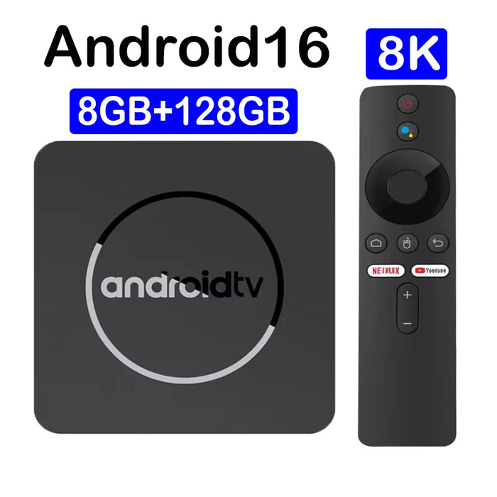Boîtier TV Q10 Android 16 pour touristes, Wifi 2.4G et 5G, Google Voice Ram, 4 Go, 8 Go Rom, 64 Go, 128 Go, lecteur mult