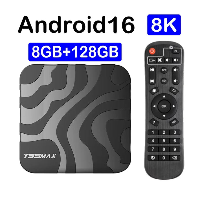 YOZHIXU T95 Max boîtier de télévision intelligent Allwinner H618 Wifi6 5G Android 16 lecteur multimédia 8K vidéo 4K BT6.