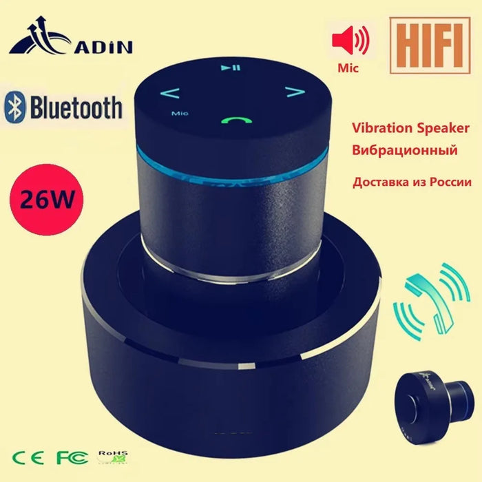 Adin 26w Vibration Bluetooth haut-parleur sans fil musique barre de son caisson de basses colonne de voisin Portable Min