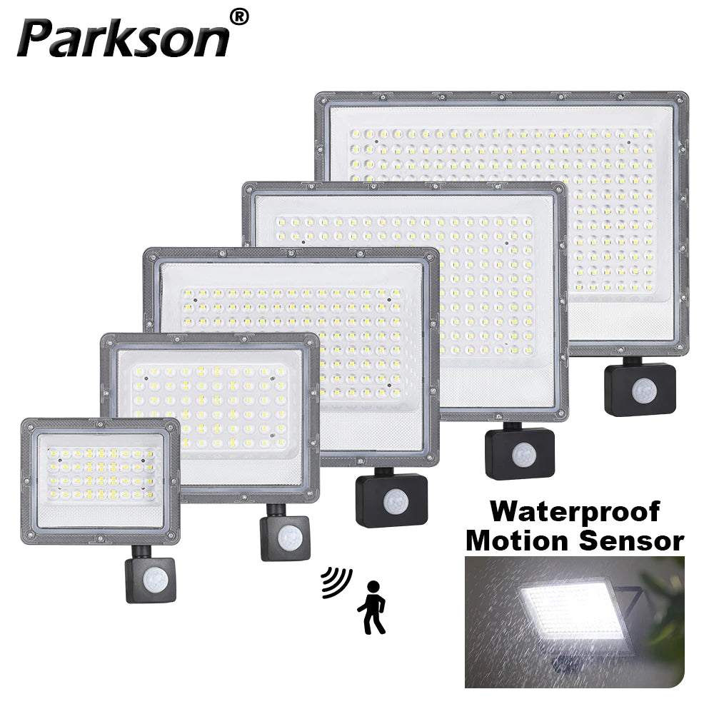 Projecteur LED avec capteur de mouvement PIR, projecteur d'extérieur 220V, 50W 100W 200W 300W 500W, étanche IP66, pour j