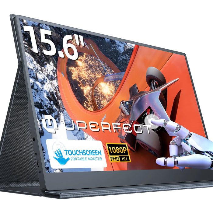 Écran tactile portable UPERFECT 15,6 pouces 1080p 10 points IPS avec USB-C HDMI VESA pour ordinateur portable PC Gaming