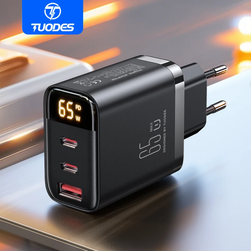 Chargeur GaN 65 W — 2 ports
