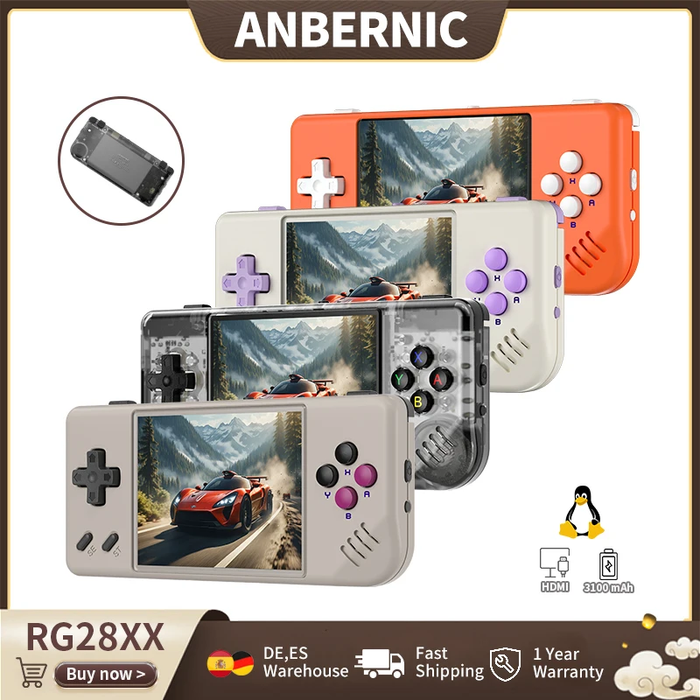 Anbernic RG28XX — mini console rétro 2,83 pouces