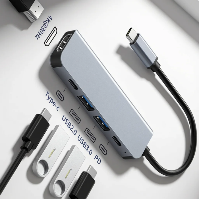 Hub USB-C 4K — station de charge