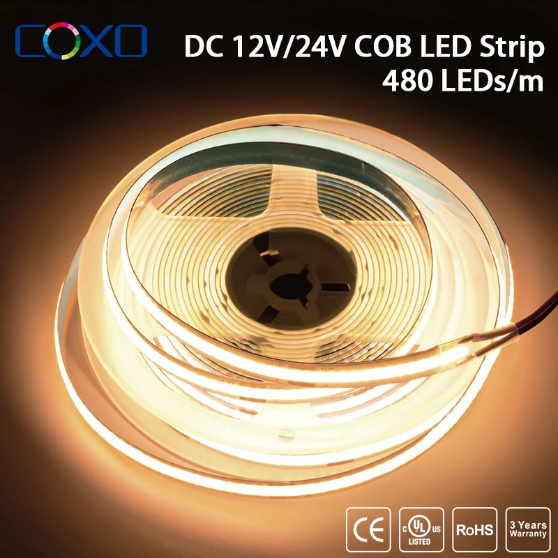 Bande LED COB — lumière continue