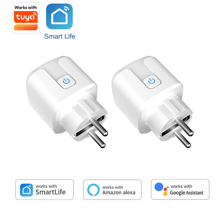 Prises connectées WiFi — lot de 2